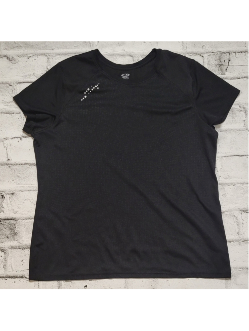 Champion Duo Dry Athletic Tee Black Moisture Wicking Workout Top XXL